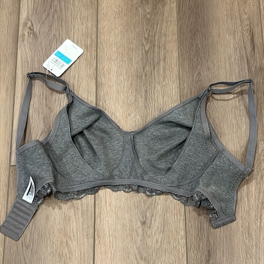 Gray Women's Wireless Nursing Bra/Bralette - Picture 11 of 11